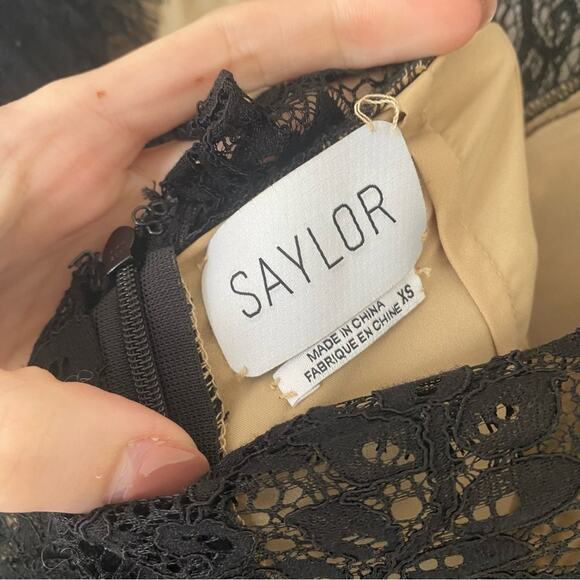 Sailor Amity Mini Dress Black Lace Mockneck Whimsigoth Size X-Small Gently Used - Picture 7 of 9